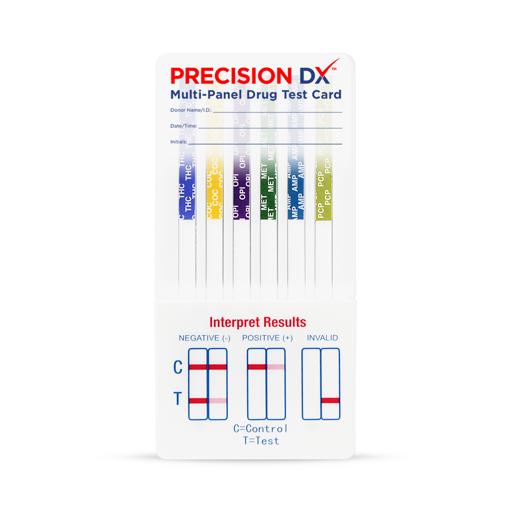 Precision DX - 11 Panel Dip Card <span style='font-size:11px; color:#7d7d7d;'><br>THC, COC, AMP, OPI, mAMP, PCP, BAR, BZO, MTD, OXY, BUP</span>